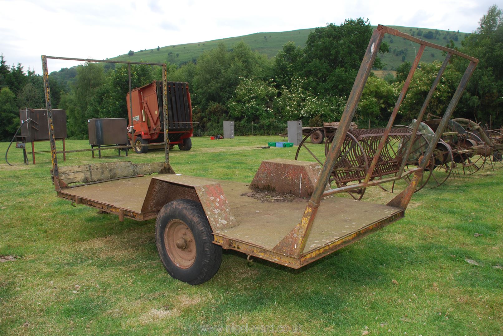 A single axle harvest trailer, 12'5" long x 6' wide. - Image 2 of 2