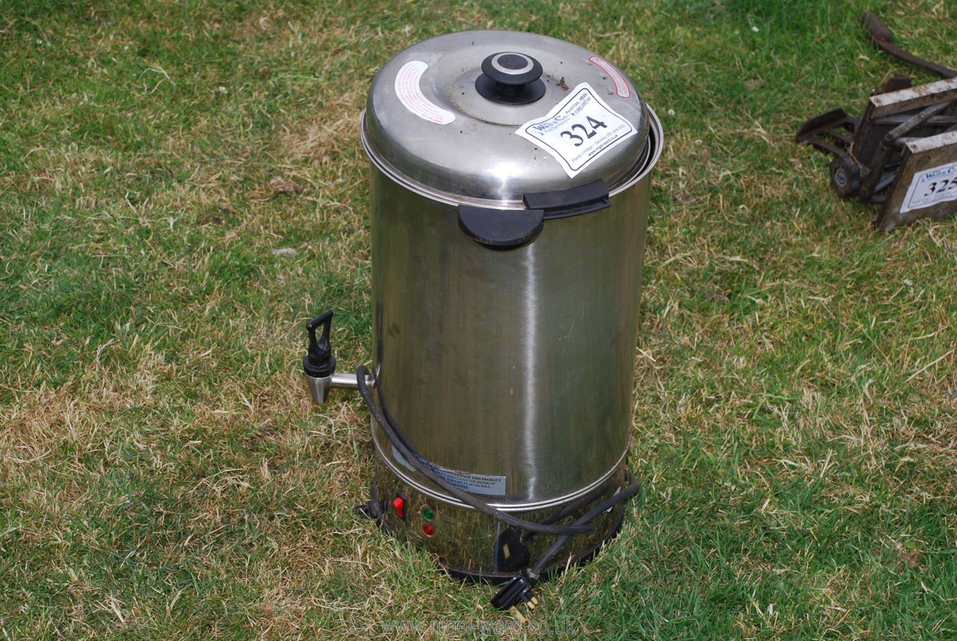 A Swan stainless steel tea urn.