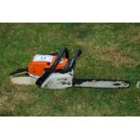 A Stihl MS 261 chainsaw with chain-brake - good working order, ran at time of lotting.