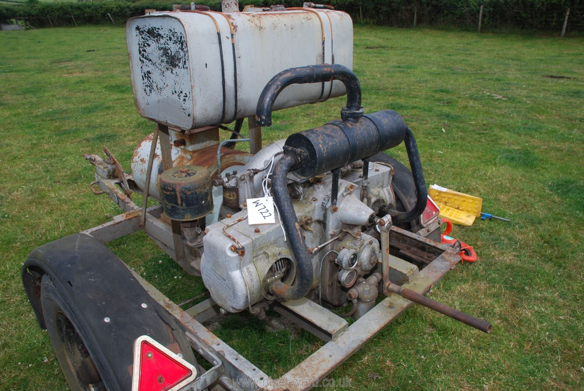 A trailer-mounted Enfield twin-cylinder horizontally opposed diesel engined 15 kva generator - Image 3 of 4