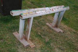 Two trestles, 63'' long x 29'' high.