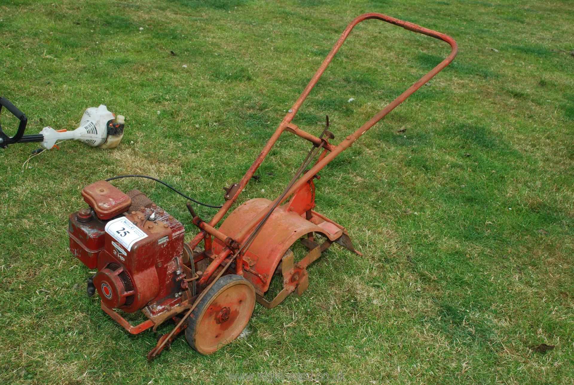 A Briggs & Stratton petrol engined rotavator 10" width (cultivating). - Image 2 of 2