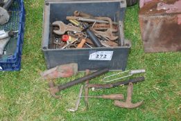 A box of various spanners, etc.