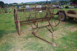 A vintage hay-rake.