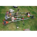 5 petrol engined strimmers (various makes), plus one Stihl leaf blower for spares/re-commissioning.