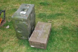 Two military boxes/trunks.