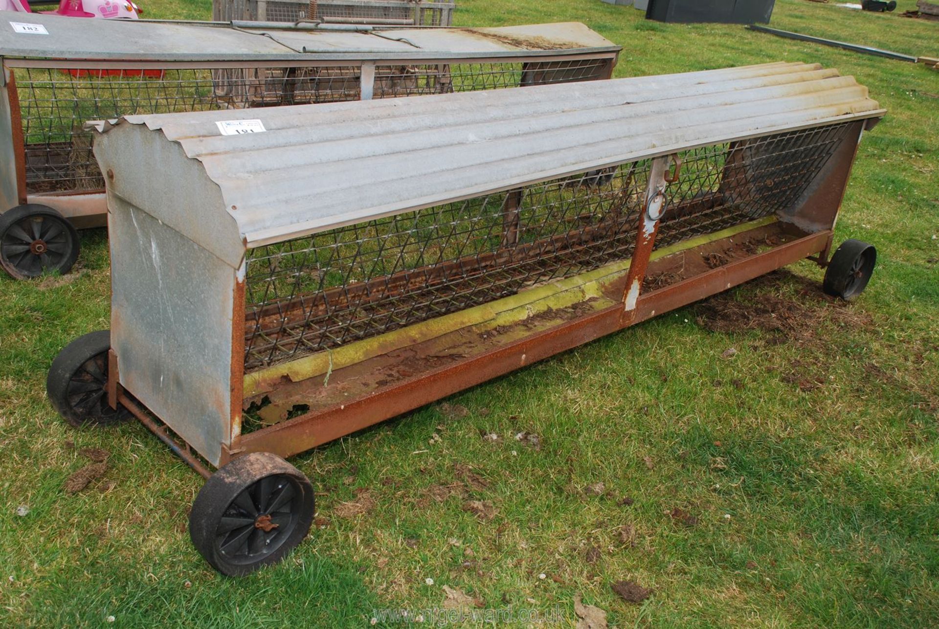 A sheep hay rack/cratch.