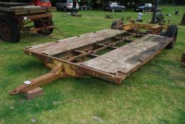 A heavy duty Plant Trailer, 9' wide x 12'3" long bed.