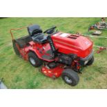 A Westwood T1600 ride on mower with collection box and 16HP Briggs & Stratton engine.