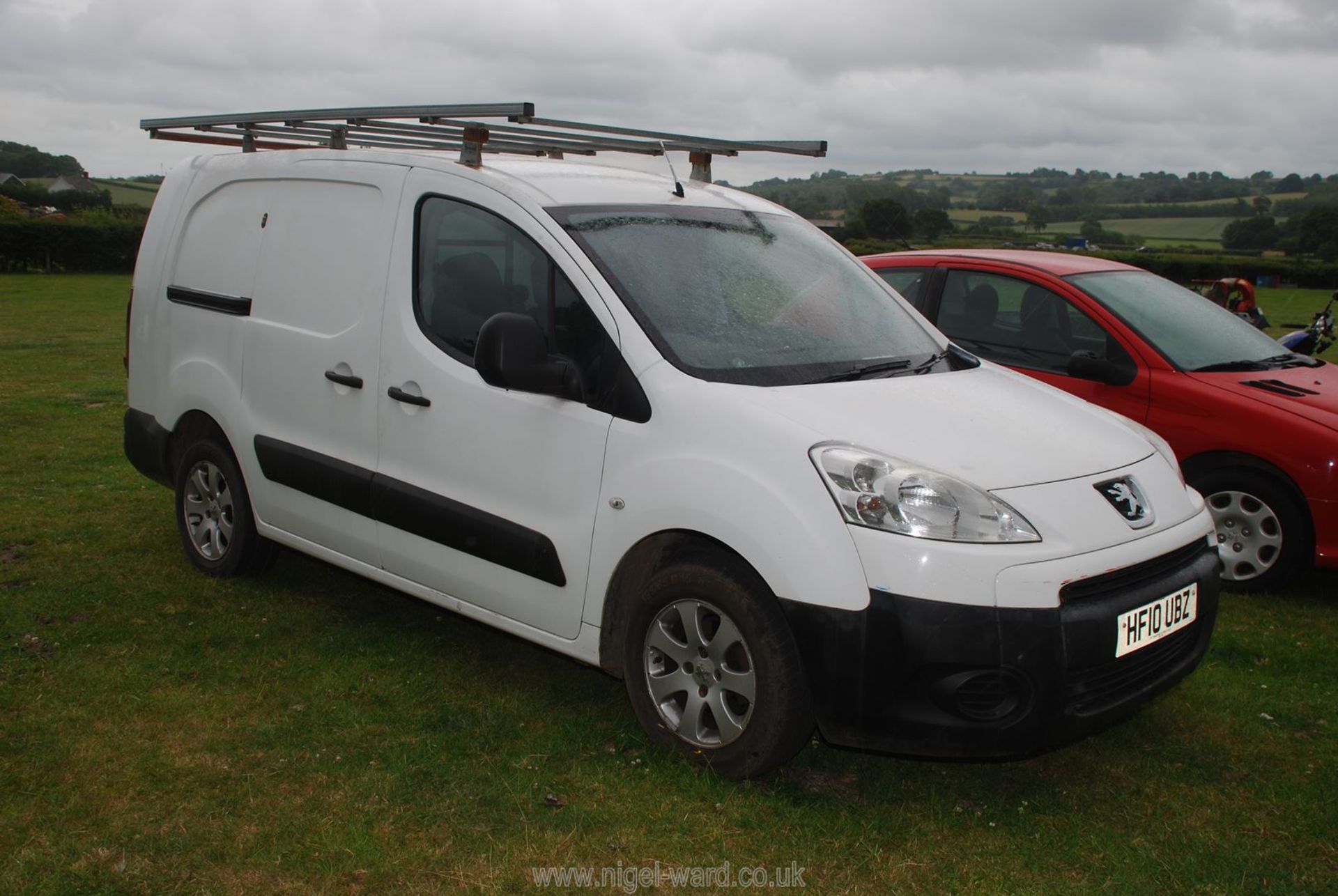 Peugeot Partner van, finished in white, reg. no.