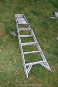 A six rung step ladder.