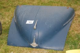 A Trafalgar blue Morris 1000 bonnet.