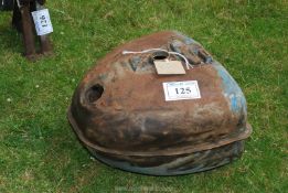 A Fordson Major fuel tank.