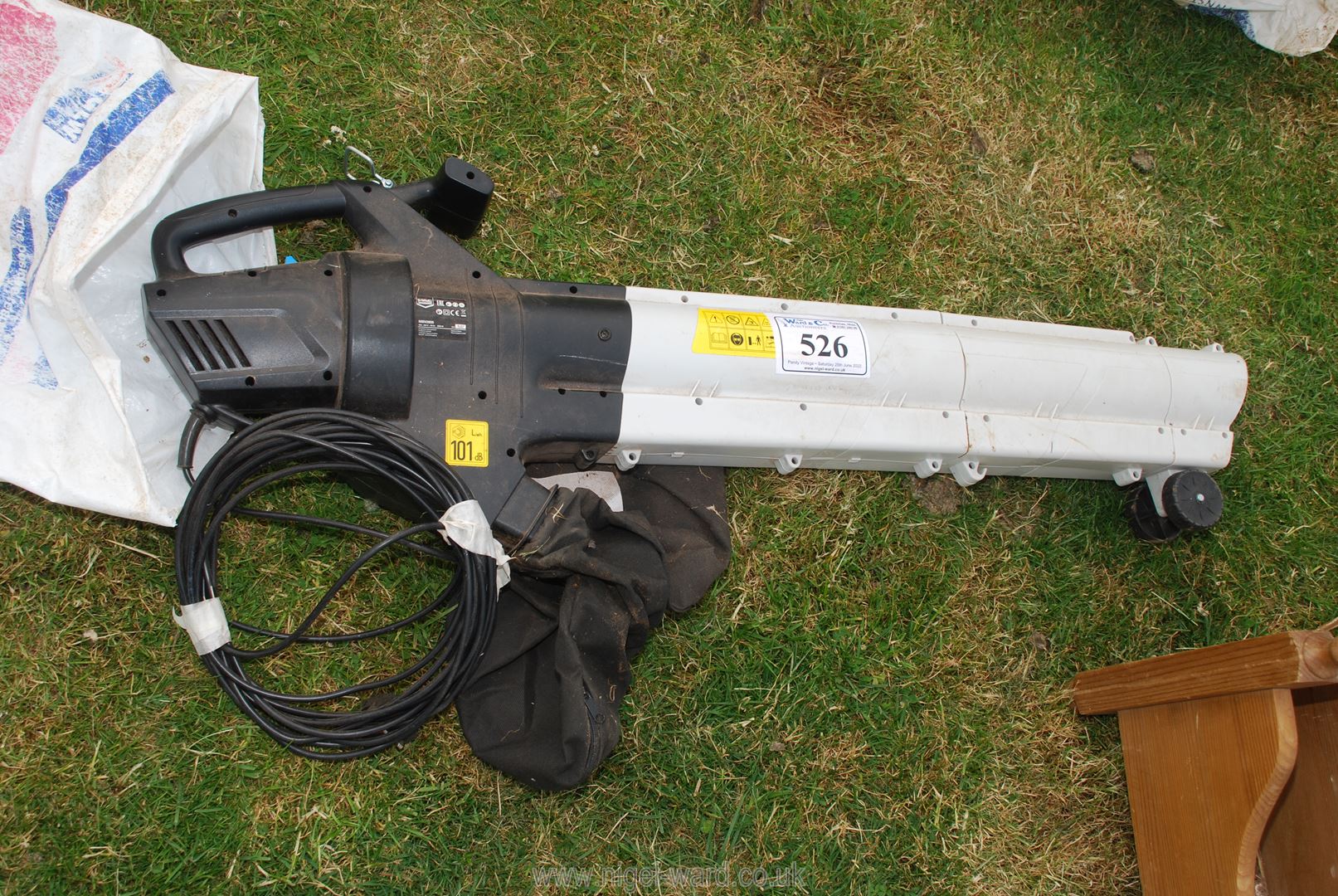 A Mac Allister electric garden vacuum.