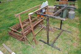 Scaffolding trestles.