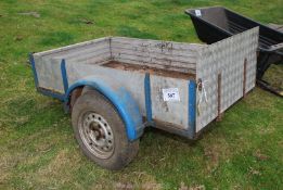 A car trailer, the load area 37'' wide x 62'' long.