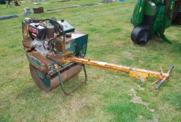 Pedestrian operated Vibroll Vibrating Roller with Lister Petter engine. In running order.
