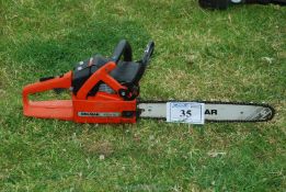 A Dolmar PS-410 chainsaw with chain-brake. Good compression.