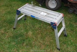 An aluminium folding work bench.