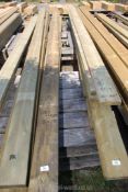 10 lengths of softwood 5" x 1 1/2" x 165" (approx).