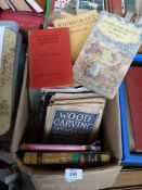 A box of books on woodcraft, etc.