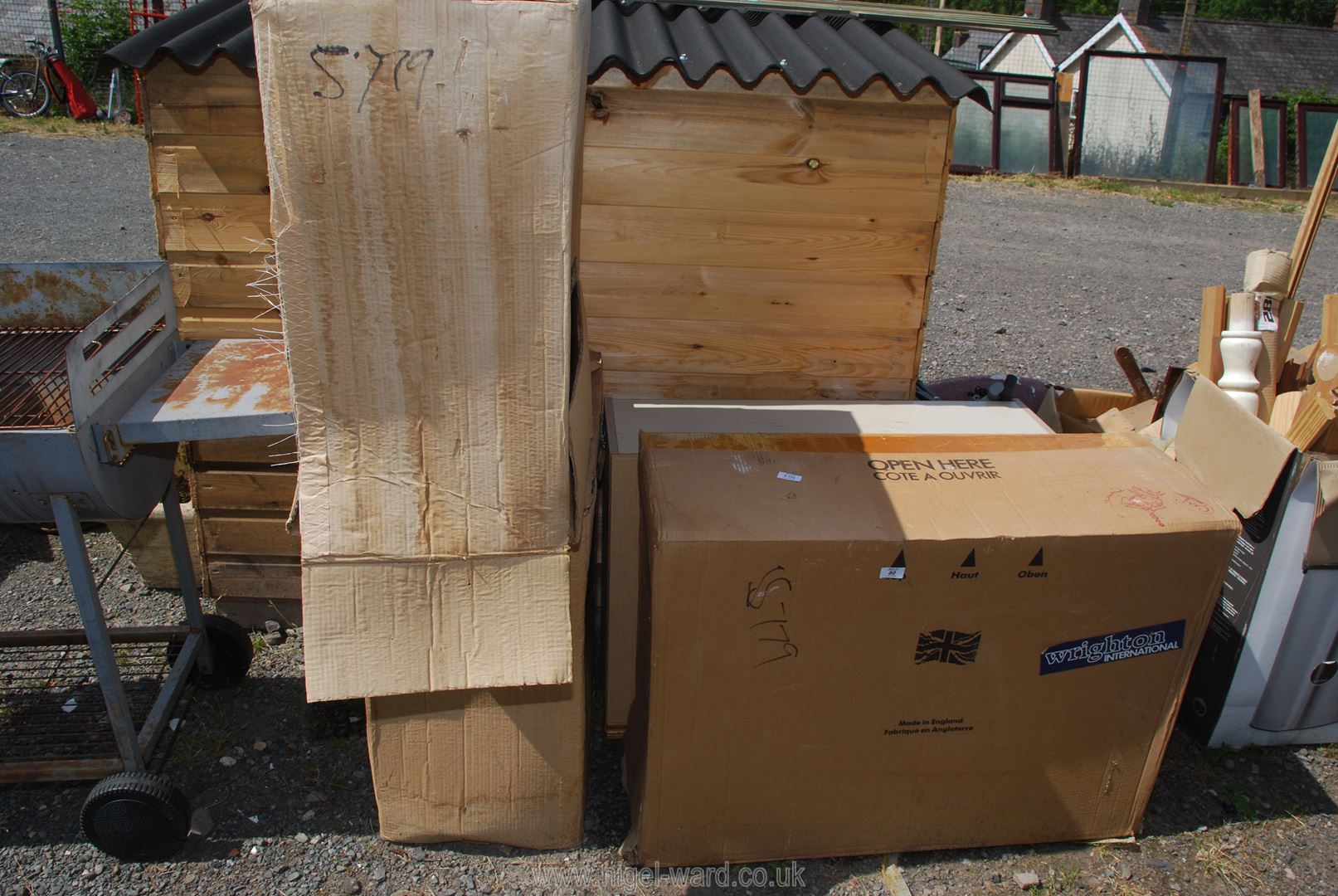 Four wall mounted kitchen cabinets, three still boxed. - Image 2 of 2