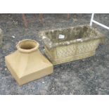 A large concrete planter with attractive design approx.