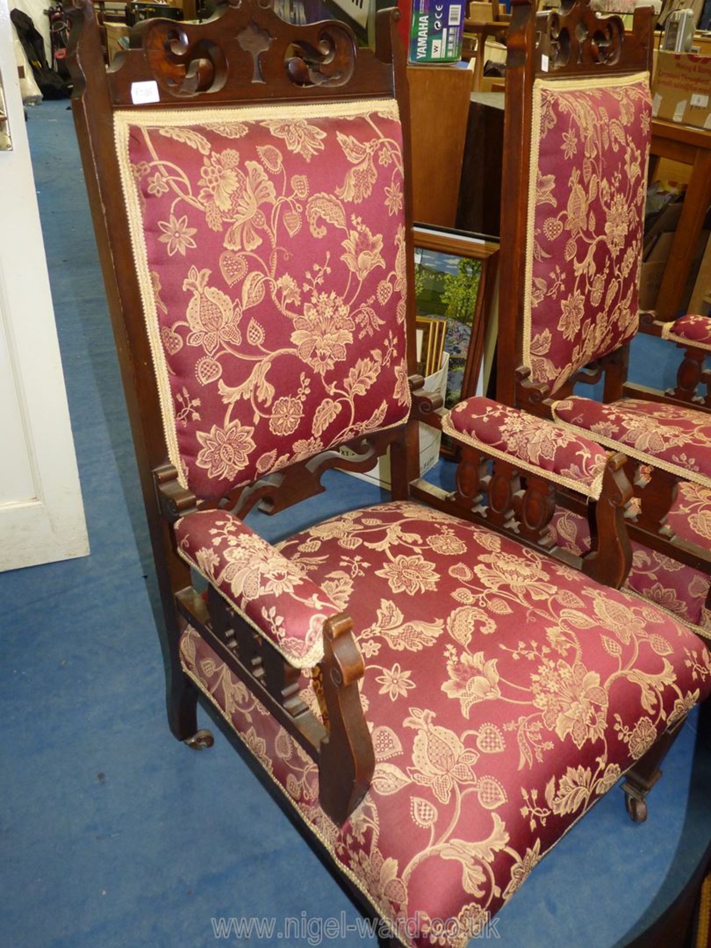 Set of 6 dining chairs including. - Image 2 of 2