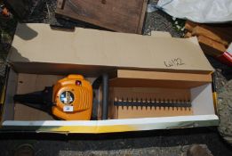 A boxed McCulloch Gladiator 550 petrol hedge trimmer