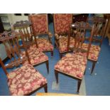 Set of 6 dining chairs including.