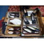 2 boxes of ladies shoes, some never worn by Sandpiper, Holmes, HB etc., size 4 1/2 - 5 1/2.