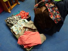 2 boxes of ladies jackets, tops, skirts, waistcoats etc.