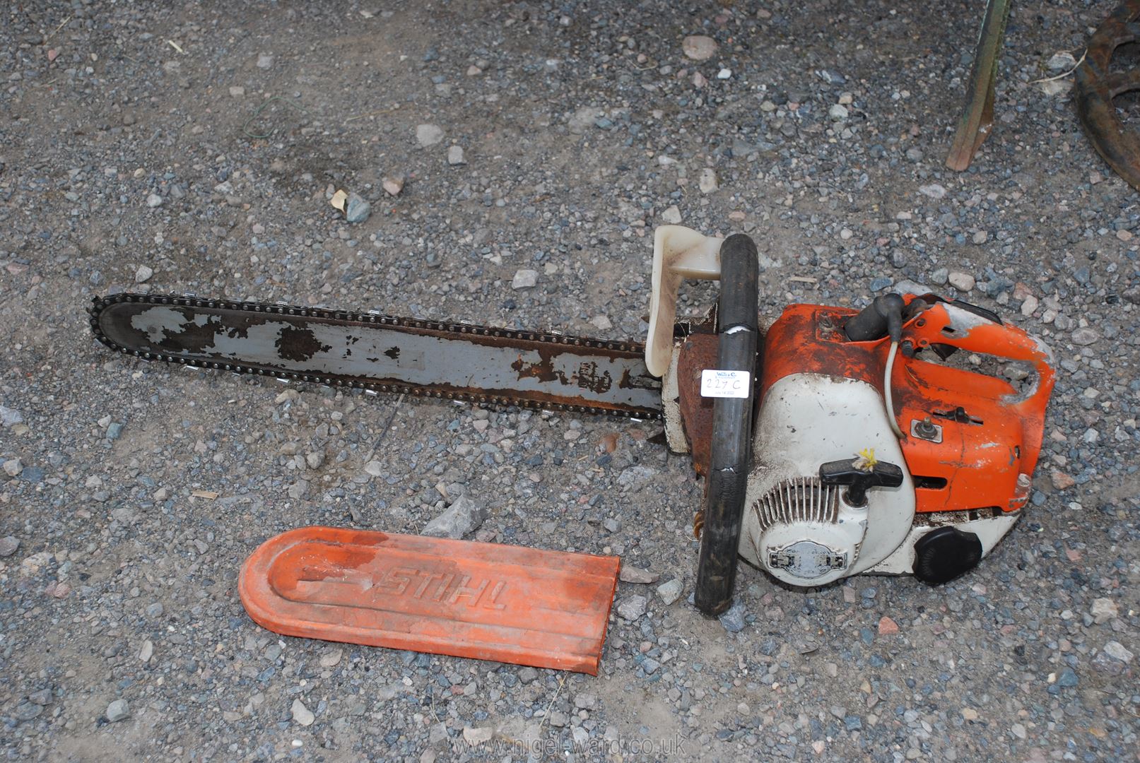 A Stihl 08S chainsaw for restoration, no chain brake,