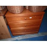 A G-Plan style bedroom chest of 3 drawers.