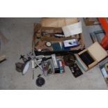 Quantity of miscellanea incl. optics, radio valves, Stanley hand drill etc.