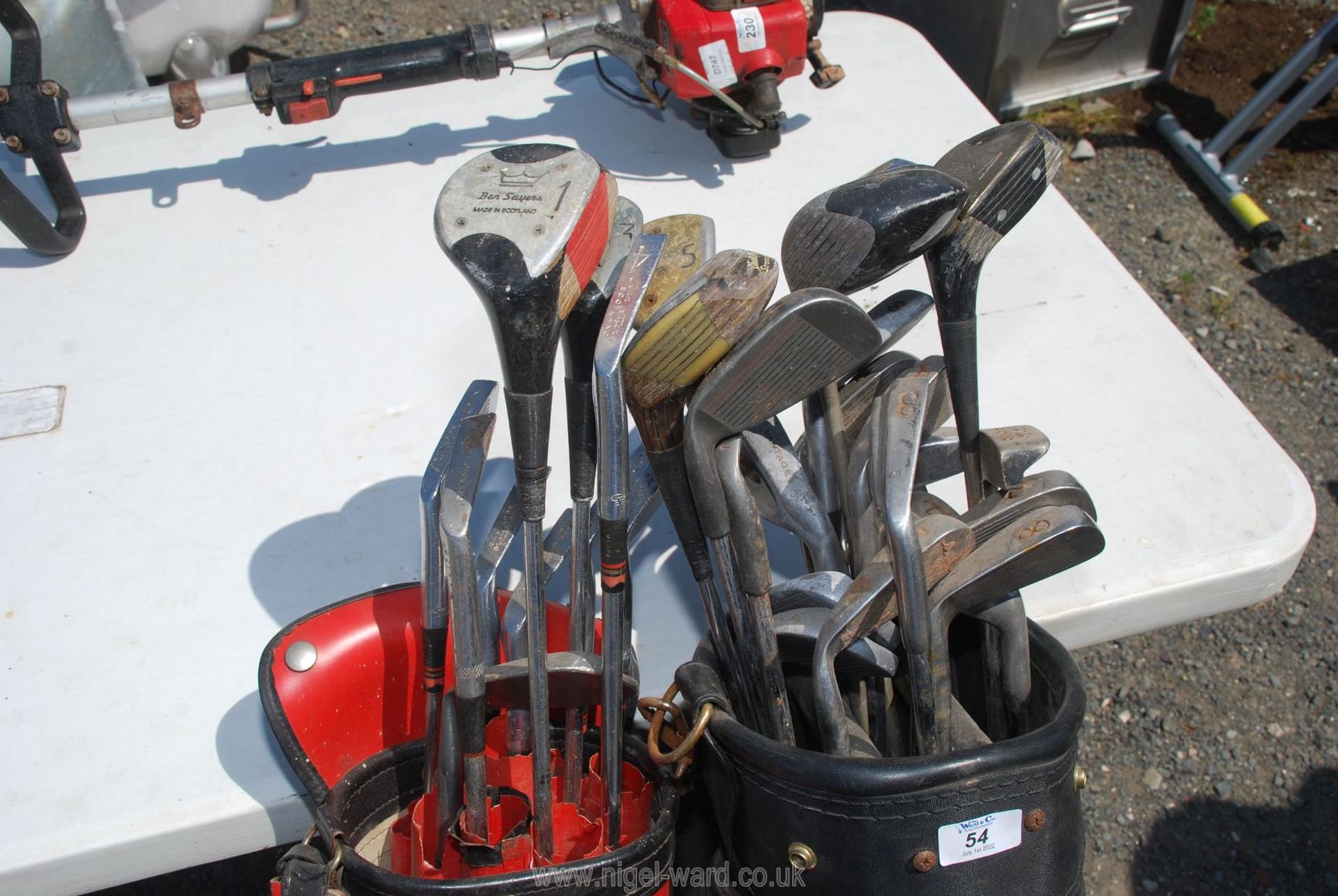 Two bags of golf clubs, Ben Sayers , John Letters. - Image 2 of 3
