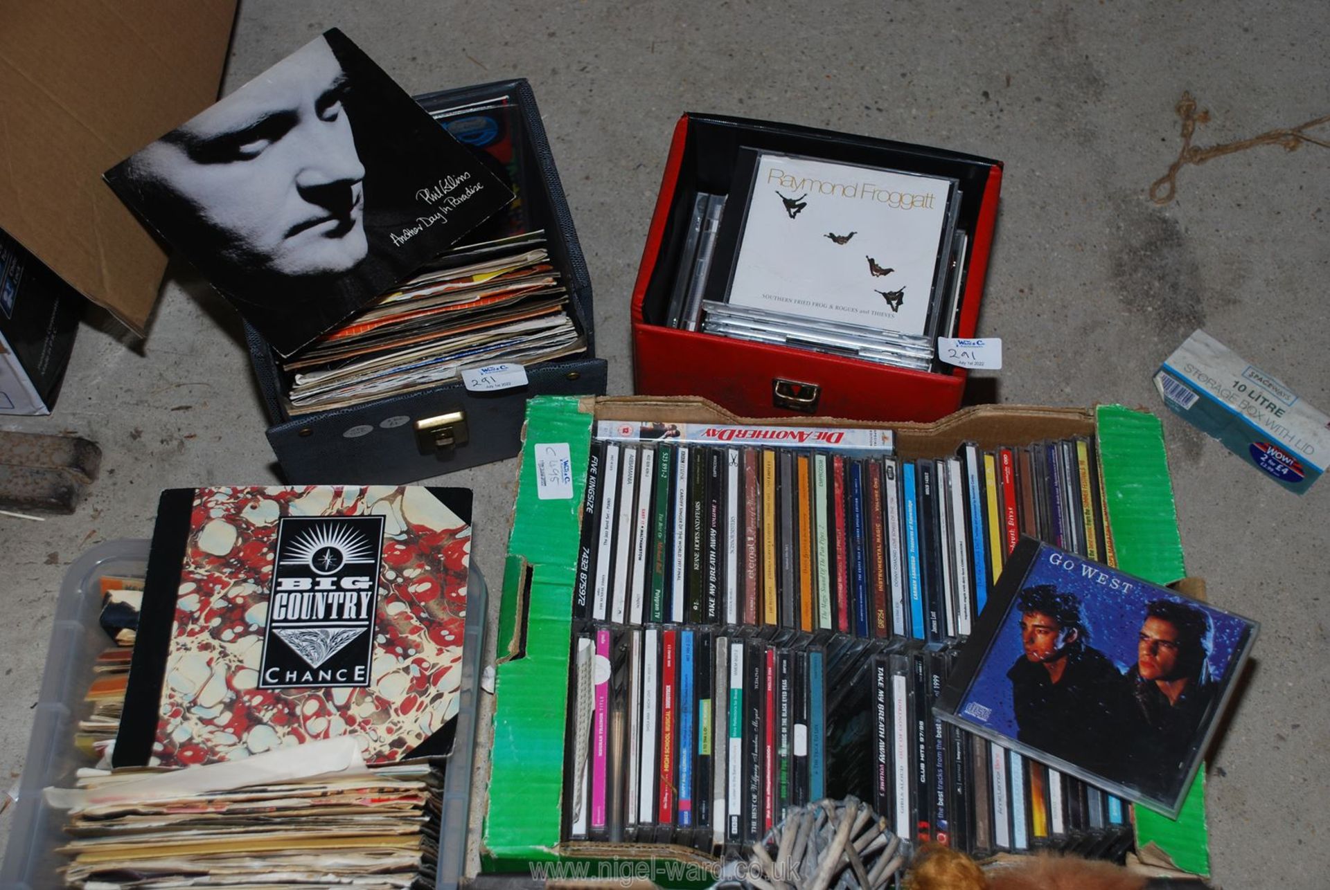 Quantity of LP's incl. Shirley Bassey and Elvis, plus box of 45's, box CD's etc. - Image 3 of 3