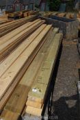 12 lengths of decking 6" x 1" x 80" long (approx).