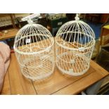 2 x cream Linnet cages.