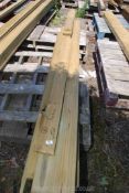 Various lengths of softwood decking 4" wide x 102" long (approx).