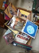2 boxes of vinyl records, albums and singles including; Alex McGill, etc.