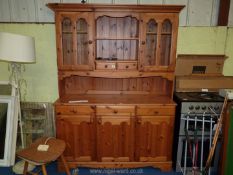 A pine kitchen dresser,