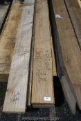 7 softwood posts; two at 6" x 3" x 83", four at 6" x 3" x 71" and one at 5" x 3" x 70 1/2".