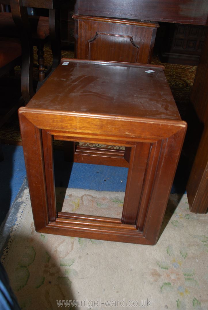 A Nest of three 1960's design Mahogany occasional Table, - Image 2 of 2