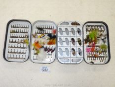 A pair of black alloy Fly Fishing Fly Boxes,