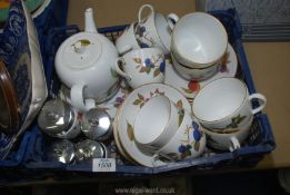 A small quantity of Royal Worcester to include teapot, flan dish, large saucers, four teacups,