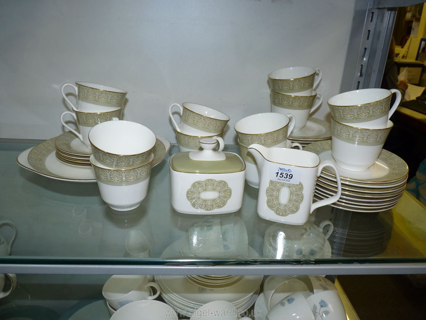 A Royal Doulton ''Sonnet'' (H5012) Teaset to include twelve cups and saucers, twelve tea plates,