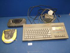 A Sinclair 128K 2K spectrum +2 Game Keyboard, Sega Game Gear portable video game console,