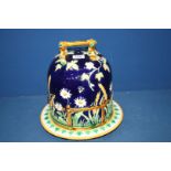 A most attractive George Jones & Sons Majolica cheese Dome and base,
