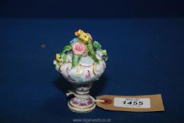 A small 18th c. Vienna porcelain floral table decoration
